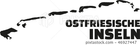 East Frisian Islands map with name 46927447