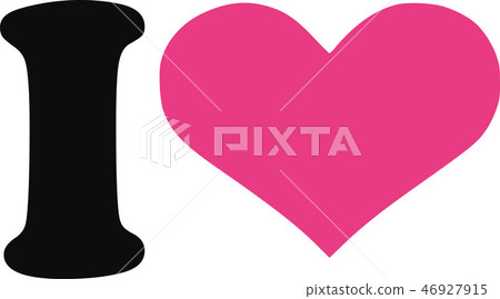 I love with pink heart 46927915