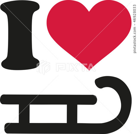 I love sled icon 46928033
