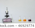 Science laboratory with microscope science tools 46929774