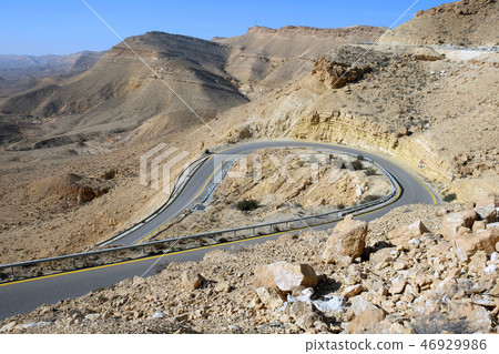 Mountain serpentine in the Negev desert Mountain serpentine in the Negev desert 46929986