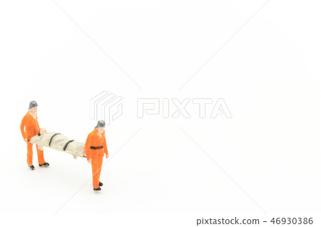 消防隊救援隊擔架病人 消防隊救援隊擔架病人 46930386