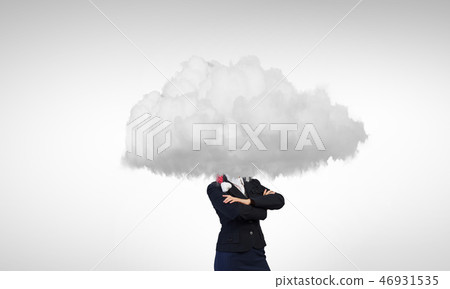 Cloud headed woman Cloud headed woman 46931535