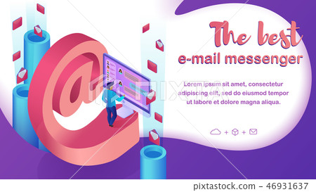 E-Mail Messenger Service Isometric Vector Webpage E-Mail Messenger Service Isometric Vector Webpage 46931637
