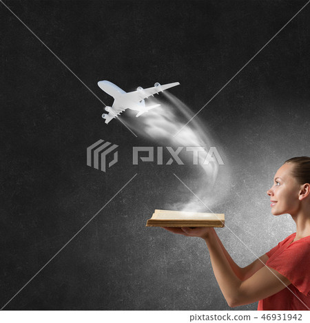 Young girl with book Young girl with book 46931942
