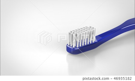 Toothbrush blue close up Toothbrush blue close up 46935182