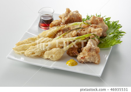 Tori and garlic tempura 46935531