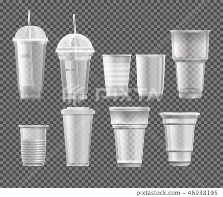 Collection of plastic cups Collection of plastic cups 46938195