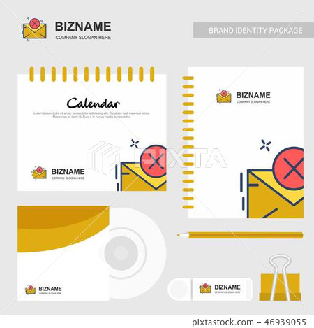 Company design brochure with stationary items vect Company design brochure with stationary items vect 46939055