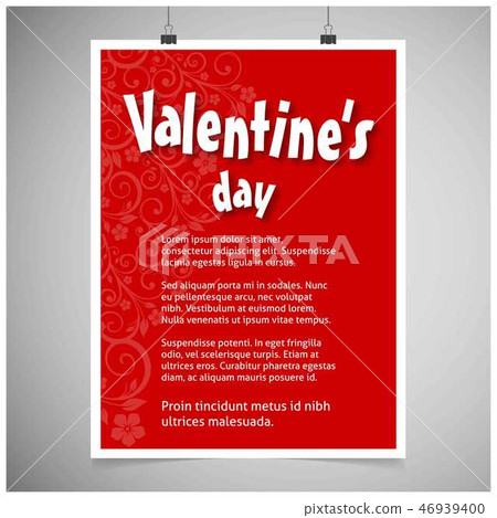 Valentine's day greetings card with red background - Stock Illustration ...