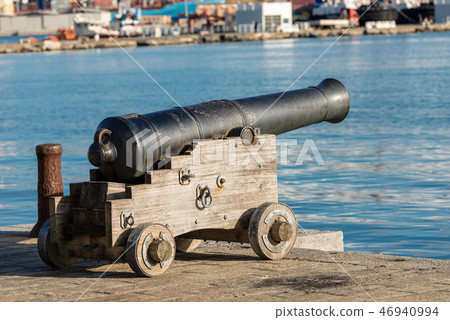 Old Naval Cannon - Port of La Spezia Italy Old Naval Cannon - Port of La Spezia Italy 46940994