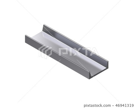 Metal profile channel. Isolated on white  46941319