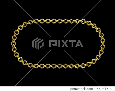 Golden chain. Isolated on black background.  46941320
