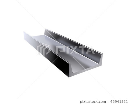Metal profile channel. Isolated on white Metal profile channel. Isolated on white 46941321