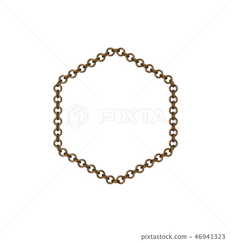 Bronze chain. Isolated on white background. Bronze chain. Isolated on white background. 46941323