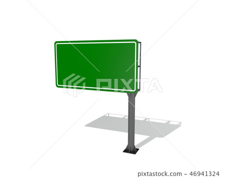 Blank highway sign. Isolated on white background. Blank highway sign. Isolated on white background. 46941324