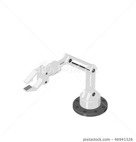 Robotic arm. Isolated on white background. Robotic arm. Isolated on white background. 46941326