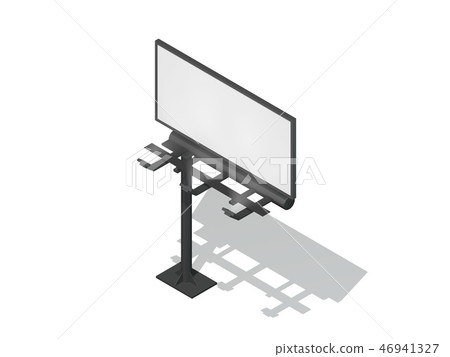 Blank billboard. Isolated on white background.  46941327