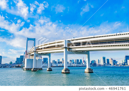 Odaiba Rainbow Bridge View from Daiba Park 46941761