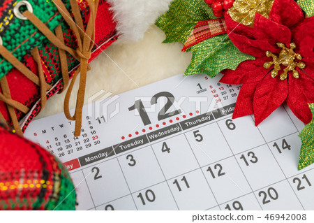 日曆12月圖像聖誕節 日曆12月圖像聖誕節 46942008