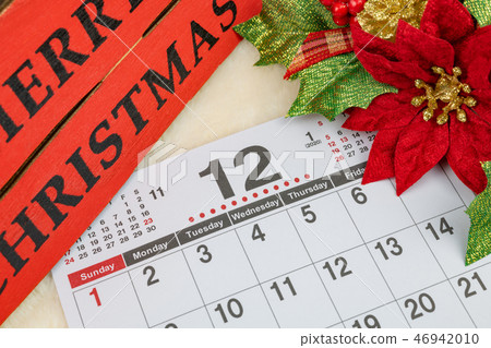 日曆12月圖像聖誕節 日曆12月圖像聖誕節 46942010