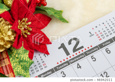 日曆12月圖像聖誕節 日曆12月圖像聖誕節 46942011
