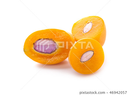 Closeup sweet Marian plum thai fruit isolated Closeup sweet Marian plum thai fruit isolated 46942057