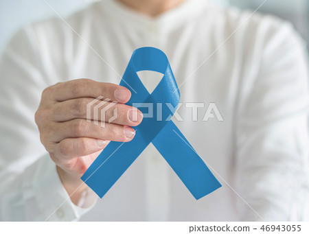 Prostate cancer awareness ribbon for men health  46943055