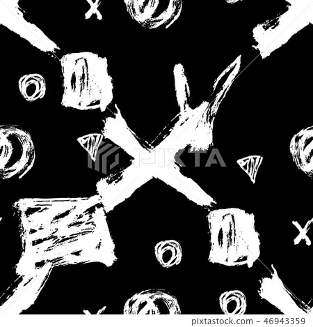 Seamless abstract black and white pattern 46943359