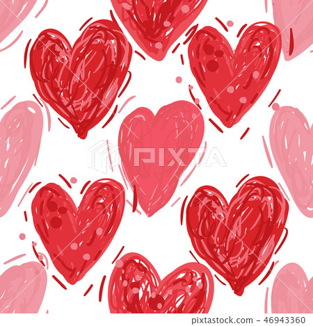 Seamless pattern with hearts. Valentines day background Seamless pattern with hearts. Valentines day background 46943360
