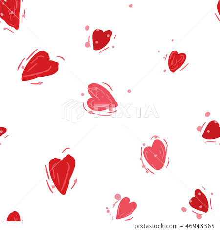 Seamless pattern with hearts. Valentines day background 46943365