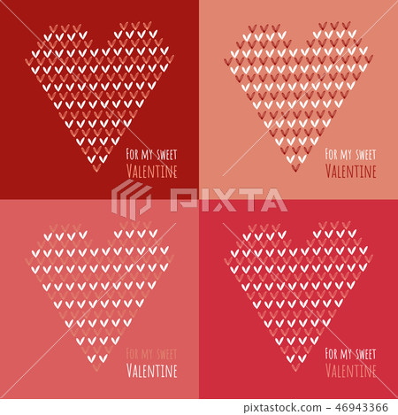 Set of happy Valentine's Day Greeting Card Set of happy Valentine's Day Greeting Card 46943366
