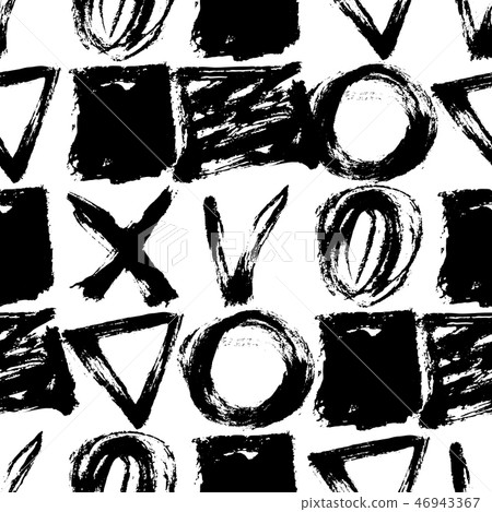 Seamless black and white pattern Seamless black and white pattern 46943367