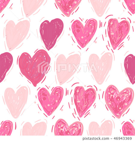 Seamless pattern with hearts. Valentines day background Seamless pattern with hearts. Valentines day background 46943369