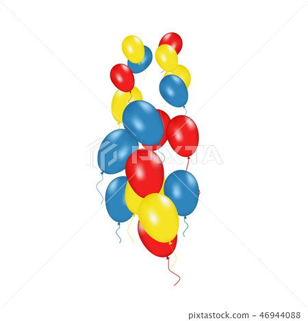 Color composition of vector realistic balloons isolated on white background. Balloons isolated. For 46944088