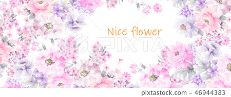 好看的玫瑰花和牡丹花花卉 46944383