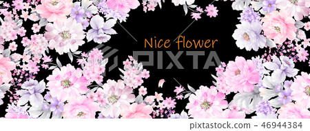 Nice rose and peony flower Nice rose and peony flower 46944384