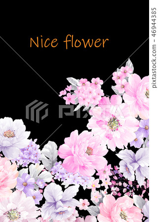 Nice rose and peony flower 46944385