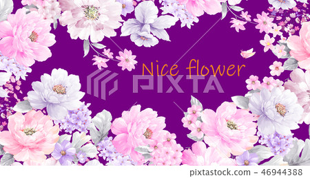 Nice rose and peony flower 46944388