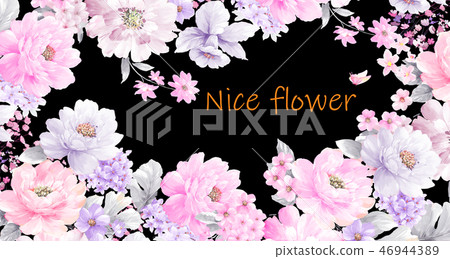 Nice rose and peony flower 46944389