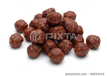 Chocolate corn balls. Cornflakes, cereals 46944441