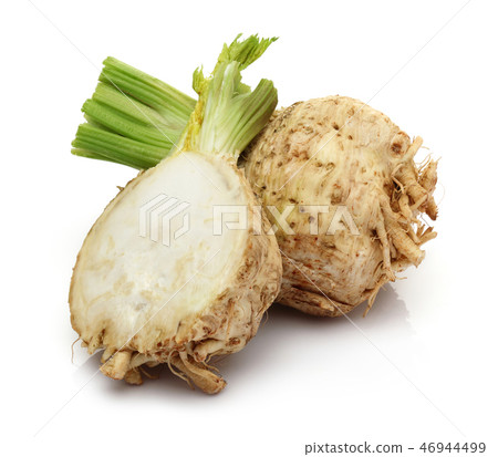 Fresh celery stalks and celeriac 46944499