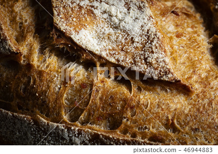 Still life with bread, flour and spikelets Still life with bread, flour and spikelets 46944883