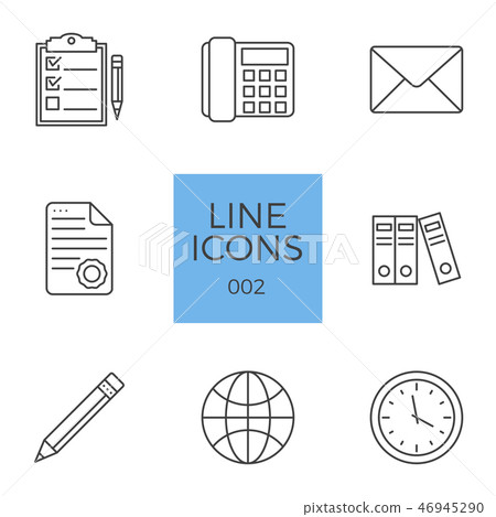 Business Related Vector Line Icons Set Business Related Vector Line Icons Set 46945290