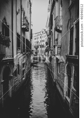 Venice Italy in black and white, vintage concept 46946012