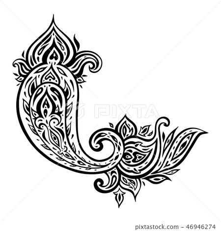 Paisley. Ethnic ornament. Vector illustration isolated Paisley. Ethnic ornament. Vector illustration isolated 46946274