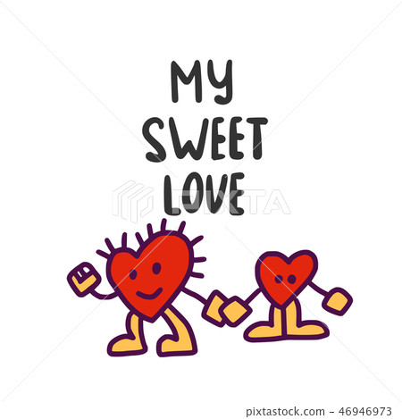 Doodle Heart characters together 46946973