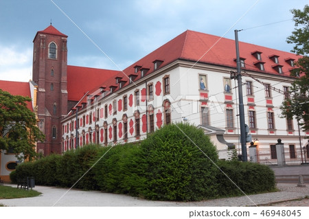 Monuments on Island Piasek in Wroclaw, Poland 46948045