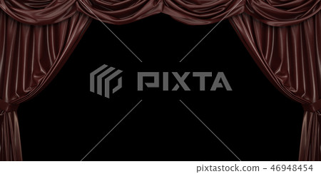 Chocolate curtain on black background. Chocolate curtain on black background. 46948454