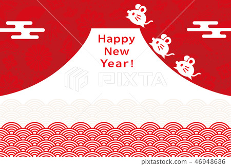 Mouse jump child year card 46948686